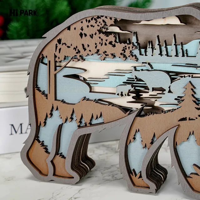 HOT SALE🔥-Grizzly Bear Wood Carving Decoration Gift